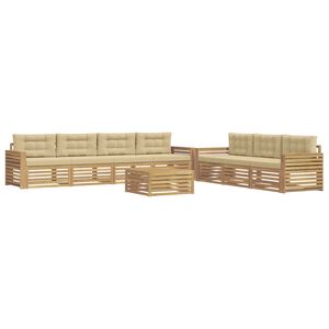 vidaXL Outdoor-Sofagarnitur 8 Stk. Wei&szlig; und Beige