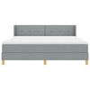 vidaXL Boxspringbett mit Matratze Hellgrau 180 x 200 cm Stoff