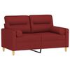 vidaXL 2-Sitzer-Sofa mit Kissen Weinrot 120 cm Stoff