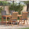 vidaXL Gartenstuhl 4 pcs Braun 57 x 71,5 x 104 cm Massivholz Teak