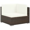 vidaXL 6-tlg. Garten-Lounge-Set mit Auflagen Poly Rattan Braun