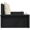 vidaXL Schaukelbank mit Kissen Schwarz 119 x 56 x 48 cm Poly Rattan