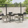 vidaXL Garten Essgruppe mit Kissen 5 pcs Hellgrau Poly-Rattan