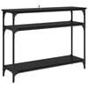 vidaXL Konsolentisch mit Regal Schwarz Eichen-Optik 100 x 29 x 75 cm