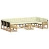 vidaXL Outdoor-Sofagarnitur 11 stk. Wei&szlig; und Creme