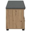 vidaXL Flurbank mit Kissen mit Speicher Artisan-Eiche 100 x 38 x 46 cm