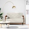 vidaXL Zweisitzer-Sofa mit Nackenrollen Creme 110 cm Samt