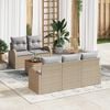 vidaXL Gartensofa-set 6 pcs Beige und Hellgrau Poly-Rattan