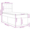 vidaXL Boxspringbett mit Matratze Taupe 100x200 cm Stoff