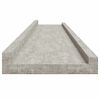 vidaXL Wandregale 4 Stk. Betongrau 100x9x3 cm