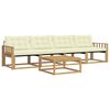 vidaXL Outdoor-Sofagarnitur 5 stk. Wei&szlig; und Creme