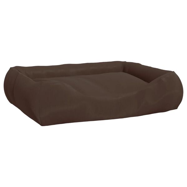vidaXL Hundebett mit Kissen Braun 75x58x18 cm Oxford-Gewebe