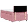 vidaXL Boxspringbett mit Matratze Rosa 120x190 cm Samt