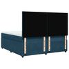 vidaXL Boxspringbett mit Matratze Blau 200x200 cm Samt