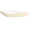 vidaXL Taschenfederkernmatratze Mittel Creme 120x200x20 cm Kunstleder
