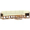 vidaXL Outdoor-Sofagarnitur 7 stk. Natur und Creme Polyester