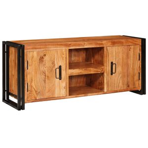 vidaXL TV-Schr&auml;nk mit Regal Braun 120 x 33 x 50 cm Massivholz Akazie