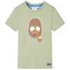 vidaXL Kinder-Kurzarmshirt Hellkhaki 116