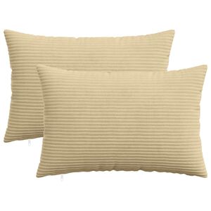 vidaXL Kissenbezug 2 pcs HEERLEN Gr&uuml;n Grau 40 x 60 cm Cord