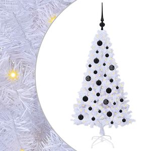 vidaXL K&uuml;nstlicher Weihnachtsbaum Wei&szlig; 120 cm PVC und Stahl