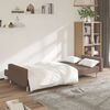 vidaXL Schlafsofa 2-Sitzer Taupe Stoff