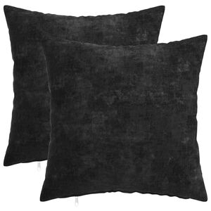 vidaXL Kissenbezug 2 stk. HEERLEN Anthrazit 30 x 30 cm Chenille-Stoff