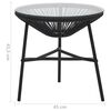 vidaXL 3-tlg. Garten-Essgruppe PVC Rattan Schwarz