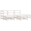vidaXL 6-tlg. Garten-Lounge-Set Wei&szlig; Massivholz Kiefer