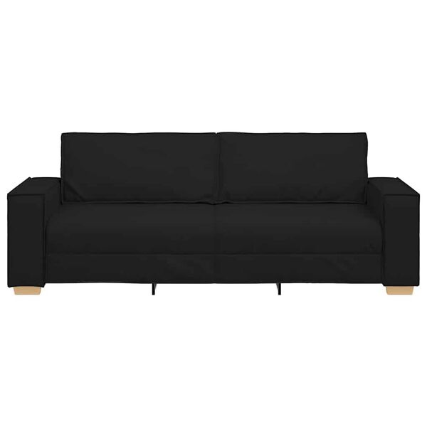 vidaXL 3-Sitzer-Sofa Schwarz 220x78x84 cm Stoff