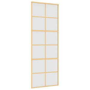vidaXL Schiebetür Golden 76x205 cm Matt ESG-Glas und Aluminium