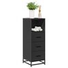 vidaXL Badschrank Schwarz 35x37,5x100 cm Holzwerkstoff