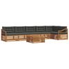 vidaXL Outdoor-Sofagarnitur mit Kissen 7 pcs Natur und Anthrazit