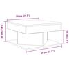 vidaXL Couchtisch Artisan-Eiche 55x55x30 cm Holzwerkstoff