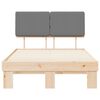 vidaXL Bettgestell mit gepolstertem Kopfteil Hellgrau 120 x 200 cm