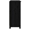 vidaXL Sideboard Schwarz 70x35x80 cm Massivholz Kiefer