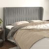 vidaXL Kopfteil mit Ohren Hellgrau 163x23x118/128 cm Samt