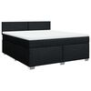 vidaXL Boxspringbett mit Matratze Schwarz 180x200 cm Stoff
