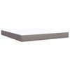 vidaXL Boxspringbett mit Matratze Taupe 180x200 cm Stoff