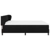 vidaXL Boxspringbett mit Matratze Schwarz 200 x 200 cm Stoff
