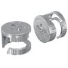 vidaXL Zapfenschloss-Muttern 2 stk. Silber 15 x 11,5 mm Metall