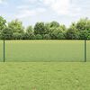 vidaXL Zaun mit Pfosten Gr&uuml;n 0,5 x 50 m Stahl und PVC