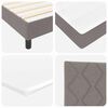 vidaXL Boxspringbett mit Matratze mit LED Taupe 90 x 200 cm Stoff