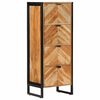 vidaXL Badschrank 40x30x100 cm Massivholz Akazie und Eisen