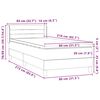 vidaXL Boxspringbett mit Matratze Hellgrau 80x210 cm Samt