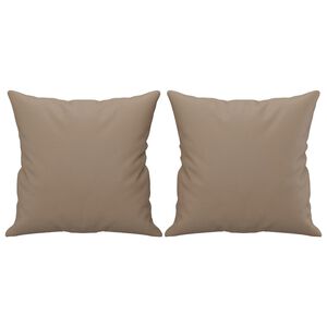 vidaXL Zierkissen 2 Stk. Cappuccino-Braun 40x40 cm Kunstleder