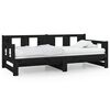 vidaXL Tagesbett Ausziehbar Schwarz Massivholz Kiefer 2x(90x190) cm