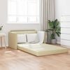 vidaXL Schlafsofa 110cm Creme Kunstleder