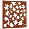 vidaXL Garten-Wanddeko 55x55 cm Cortenstahl Ahornblatt-Design