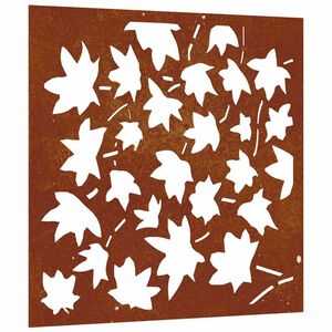 vidaXL Garten-Wanddeko 55x55 cm Cortenstahl Ahornblatt-Design