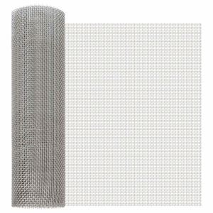 vidaXL Mesh Bildschirm 40 x 1000 cm 6 Mesh Edelstahl 201 Silber